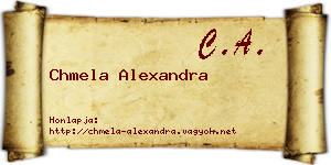 Chmela Alexandra névjegykártya
